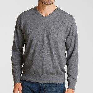 Orvis Men's Charcoal V-Neck Sweater